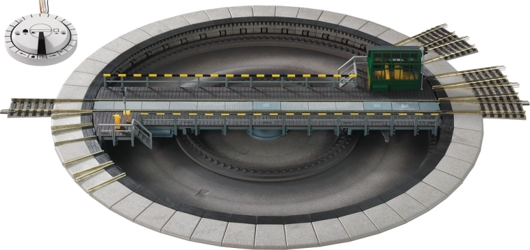 Fleischmann elektrische Drehscheibe mit Umschalter 310 mm