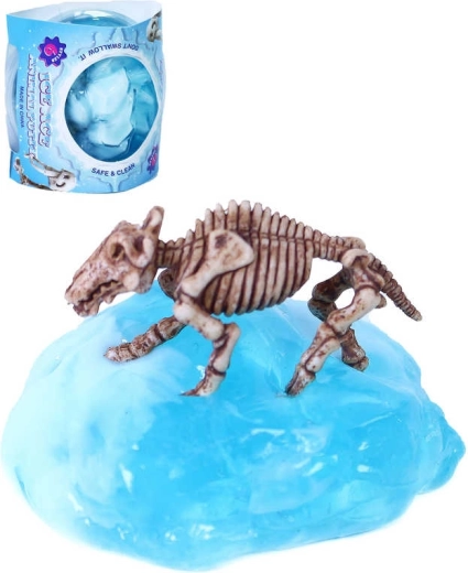 Prähistorischer Schleim-Gletscher mit Dinosaurierskelett in der Box – 1 Stück