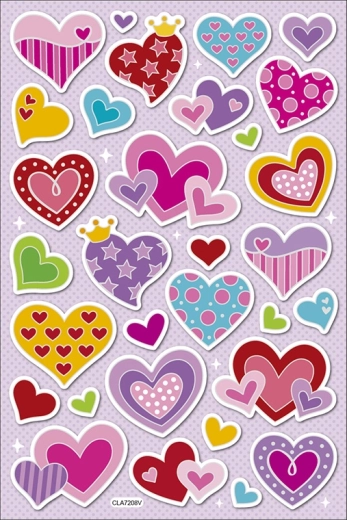 Herzaufkleber 30 Stk.