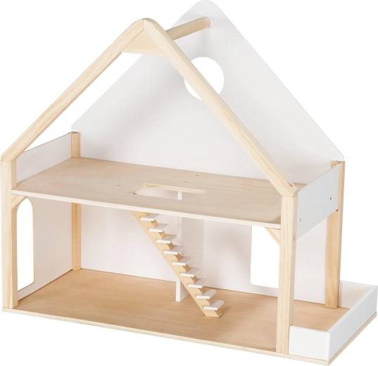 Holzpuppenhaus mit zwei Etagen