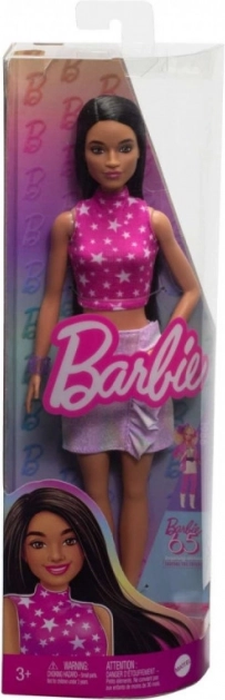 Barbie Fashionistas Puppe mit rosa Oberteil mit Sternen