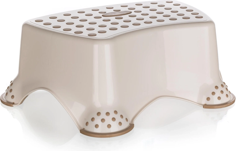 Kunststoff-Anti-Rutsch-Tritt Hocker creme 40,5 × 28,5 × 14 cm