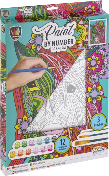 Malen nach Zahlen – Einhorn, Leinwand 30 × 40 cm