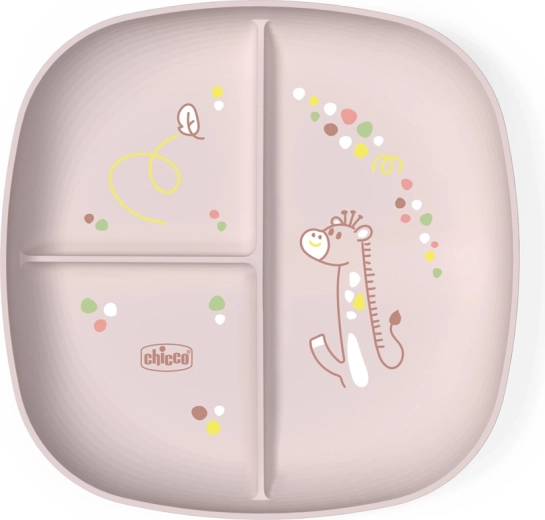 Chicco geteilter Teller rosa 12m+
