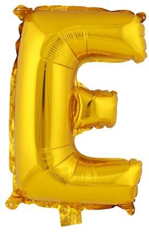 Folienballon Buchstabe E 30 cm gold