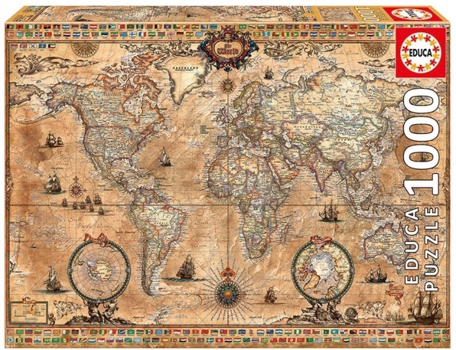 Puzzle mit 1000 Teilen, Antike Karte