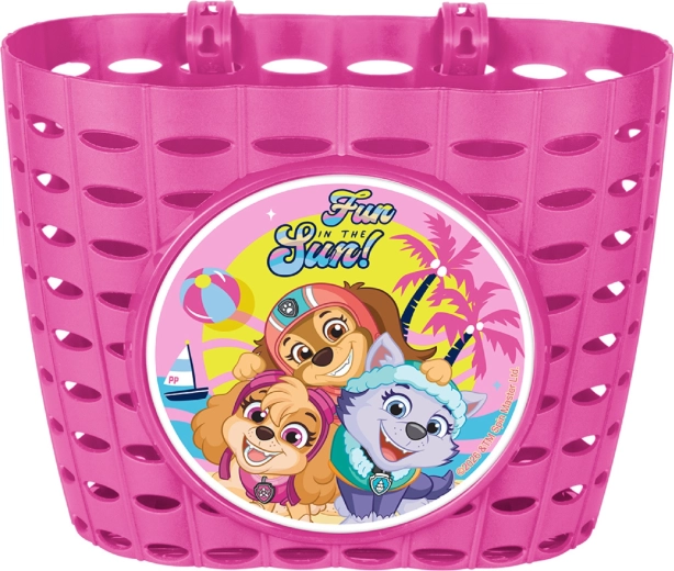 Kinder-Fahrradkorb Paw Patrol himbeerfarben