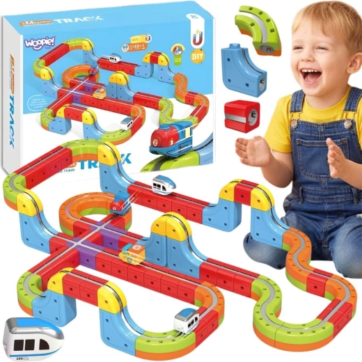 WOOPIE magnetische magische Würfelbahn, antigravitatives Magnet-Set, 68 Teile