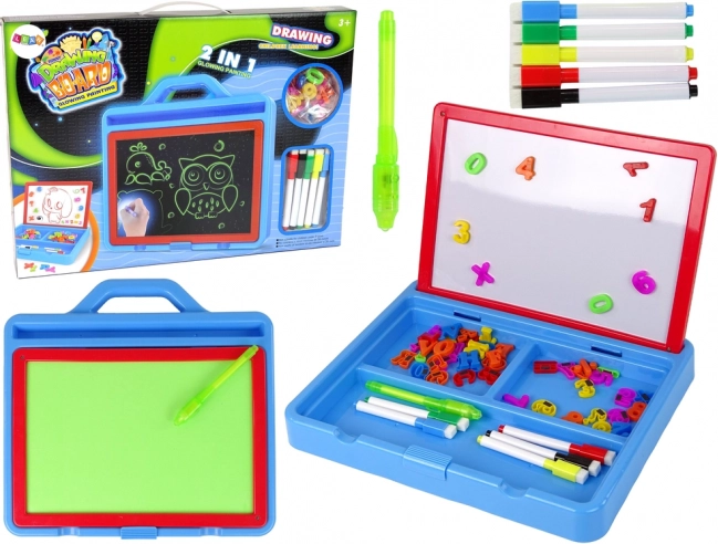 Leuchtendes magnetisches Zeichentablett 2-in-1 für Kinder