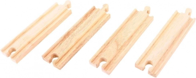 Mittlere gerade Holzschienen Bigjigs Rail 16 cm