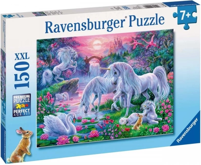Ravensburger Puzzle Einhörner im Schein des Sonnenuntergangs 150 Teile