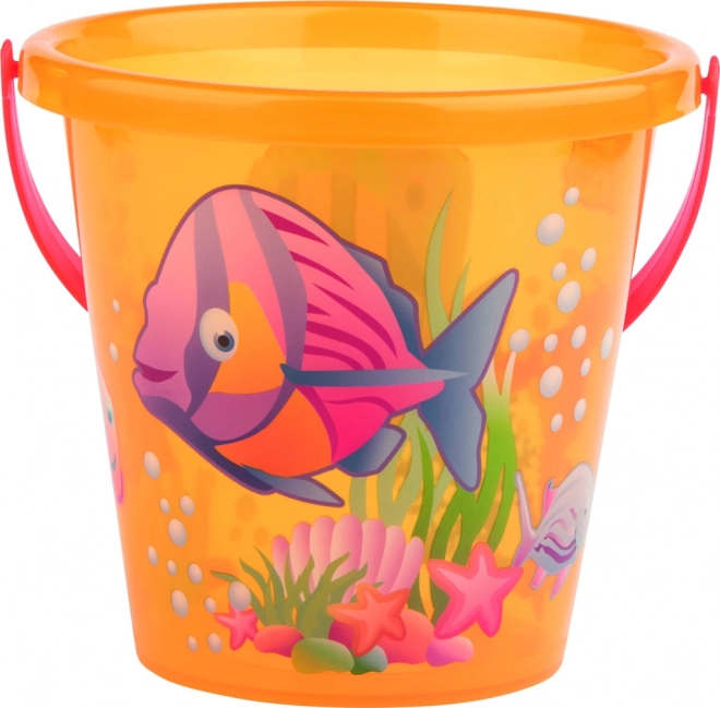 Strandeimer mit Fischmotiv für Kinder