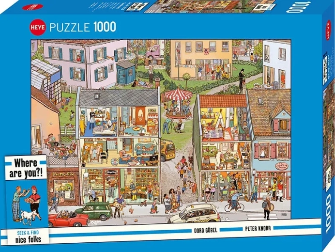 HEYE Puzzle Seek & Find: Stadthäuser, 1000 Teile