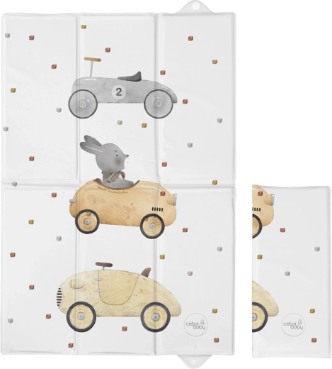 Ceba Baby Reise-Wickelunterlage Basic Bunny Driver 60 × 40 cm