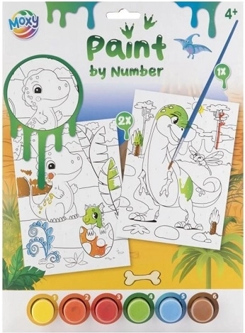 Malen nach Zahlen A4 – Dinosaurier
