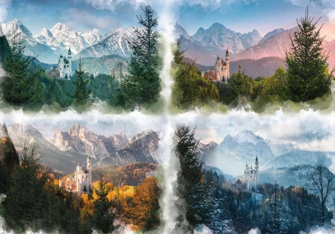 RAVENSBURGER Puzzle Neuschwanstein in den vier Jahreszeiten 18.000 Teile