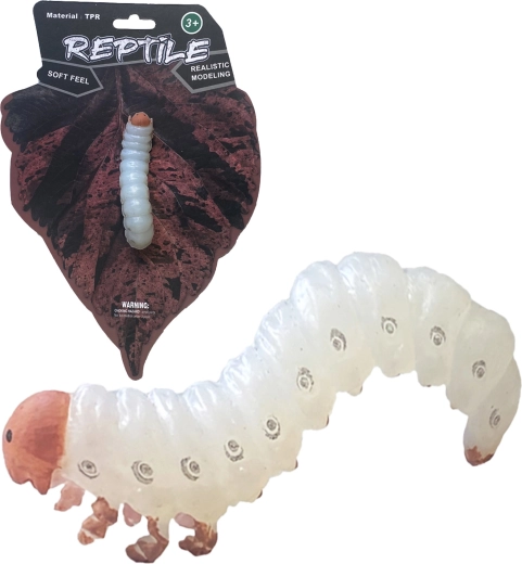 Lebendige Natur realistisches Insektenmodell Larve 11,5 cm
