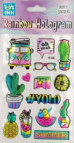 Holografische Aufkleber Rainbow Summer