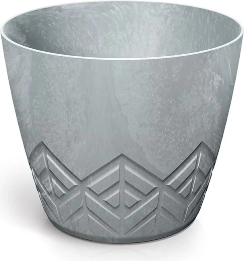 Pflanztopf aus Kunststoff mit Betoneffekt 13,8 cm