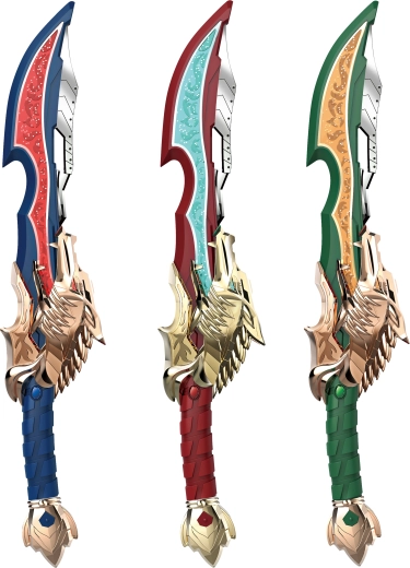 Interaktives leuchtendes Schwert mit Drachenkopf und Sound 44 cm