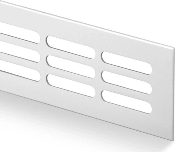 Lüftungsgitter Aluminium 60 × 400 mm, natur eloxiert