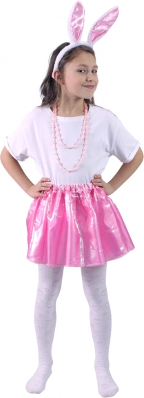 Hasen-Kostüm mit rosa Rock und Hasenohren