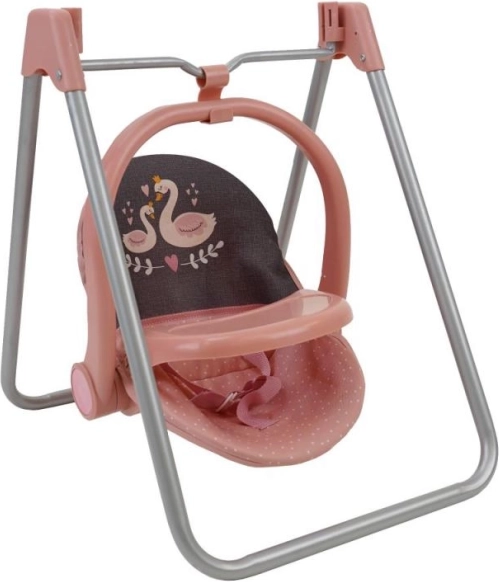 Puppenset 3-in-1 Schwan – Hochstuhl, Wippe und Autositz