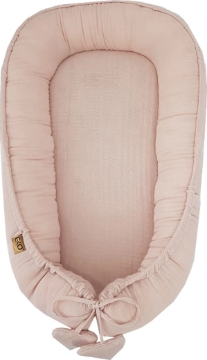 Öko-Babynest aus Musselin Powder Pink 90 × 60 cm