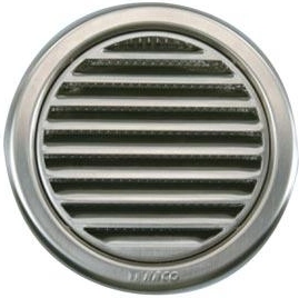 Lüftungsgitter mit Netzgewebe, Edelstahl, Durchmesser 100 mm
