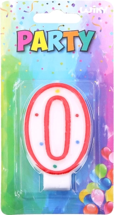 Tortenkerze Zahl 0