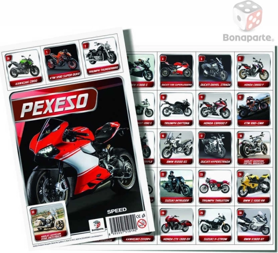 Bonaparte Pexeso Moto Speed – Motorräder (Fotografien) - 1 Stück