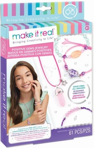 MAKE IT REAL Schmuckbastelset Positive Gems – Halskette und 3 Armbänder