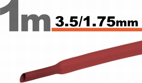 Roter Schrumpfschlauch 3,5/1,75 mm