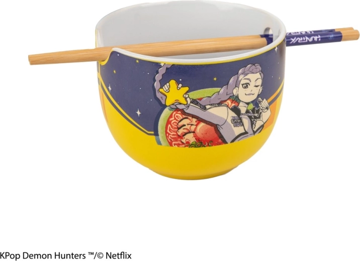 K-pop Demon Hunters Ramen-Schüssel mit Stäbchen (Rumi Superstar Flavor)