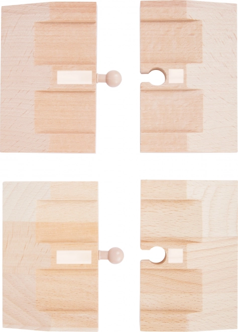 Small foot Holzrampen für Autorennbahn, 4 Stk.