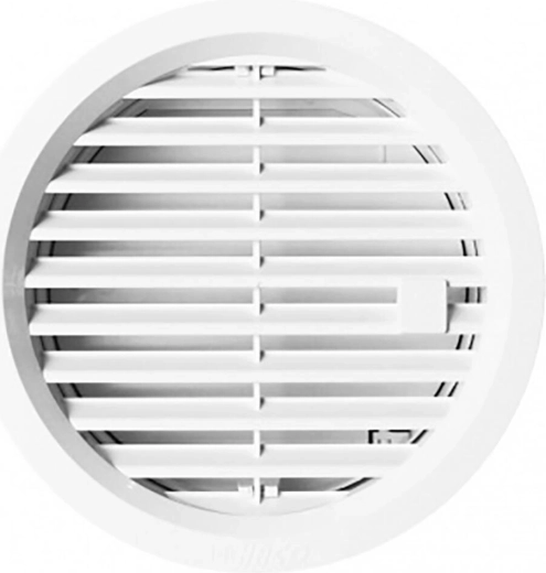 Verschließbares Lüftungsgitter 125 mm, weißer Kunststoff