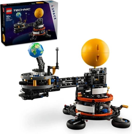 Lego Technic Planet Erde und Mond in der Umlaufbahn