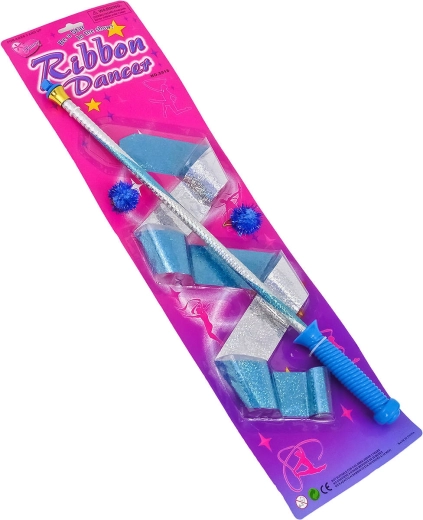 Glitzerndes Kinder-Gymnastikband mit Stab 50 cm - 1 Stück