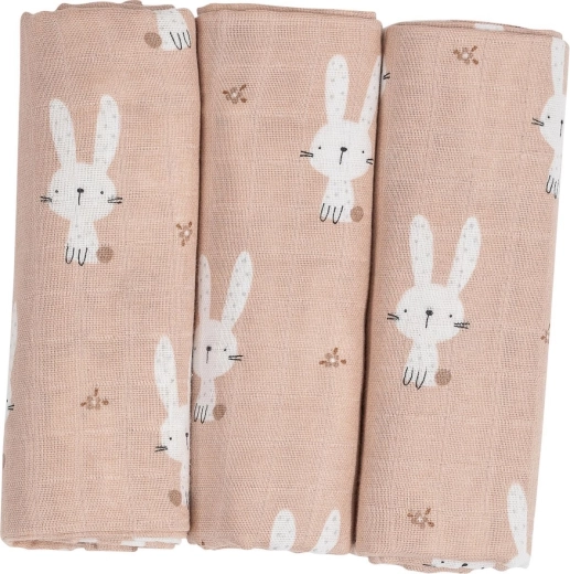 FreeON Bubaba Stoffwindeln beige bunnys – 3 Stk.