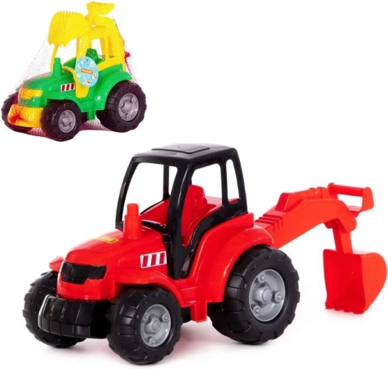 Plastik-Traktor mit beweglicher Baggerschaufel für Kinder