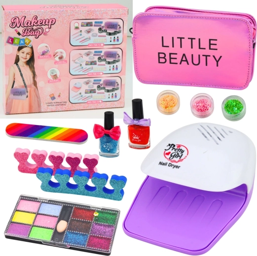 Kinder-Schönheitsset für Maniküre und Make-up mit Handtasche, 20 Teile