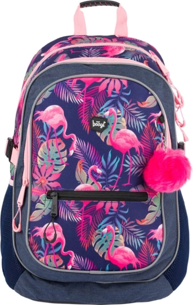 BAAGL Schulrucksack Flamingo