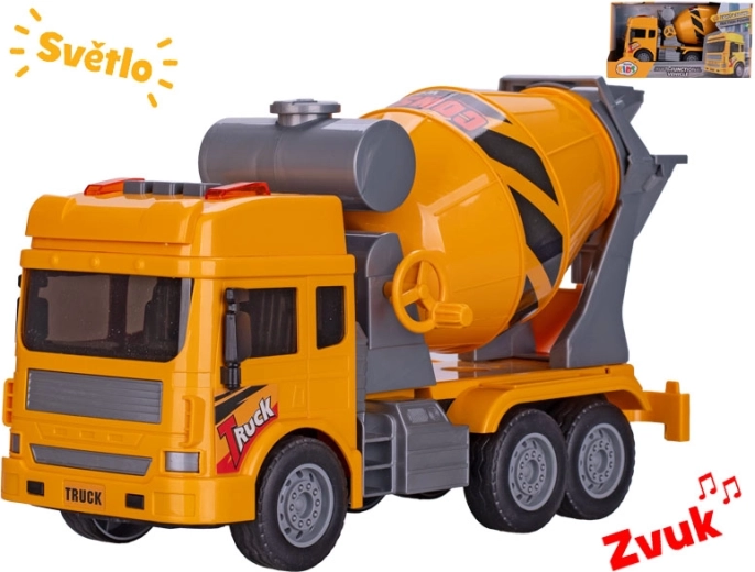 Bau-Betonmischer mit Schwungrad, Licht und Sound, 27 cm