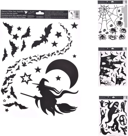 Dekorfolie fürs Fenster Halloween 30 × 42 cm (Mix aus 4 Motiven)