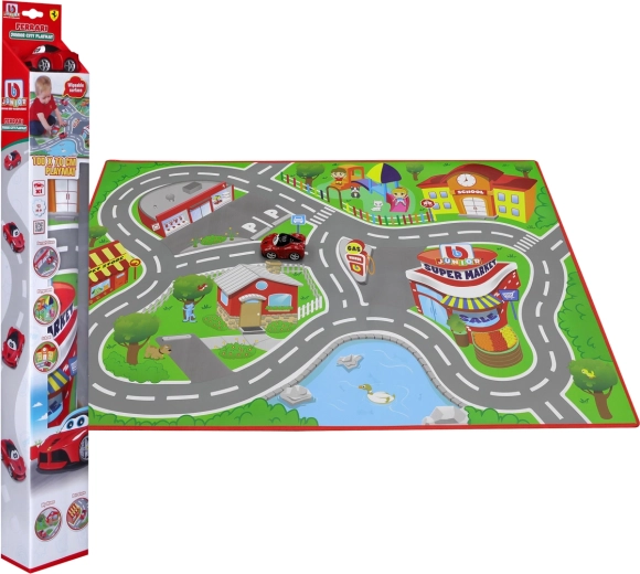 BB Junior Spielmatte Städtchen mit LaFerrari-Auto