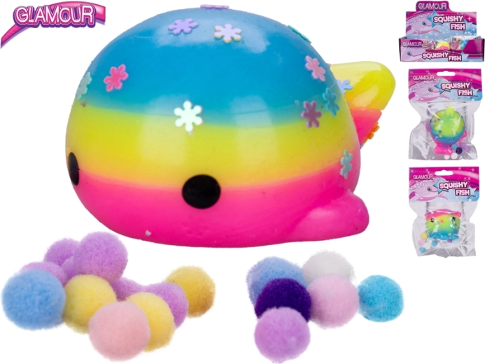 Glamour Stretch-Fisch – sensorisches Quetschspielzeug für Kinder ab 3 Jahren