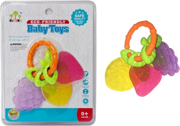 Rassel und Beißring für Babys – Obst