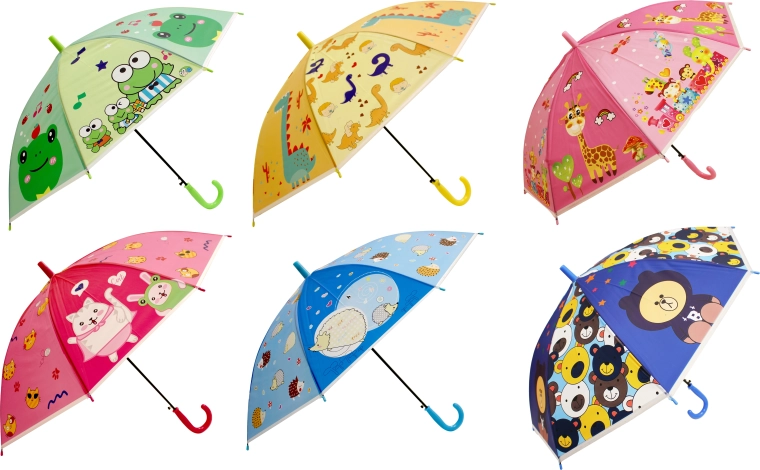 Bunter Kinderregenschirm 50 cm - 1 Stück