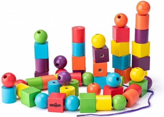 Große Fädelperlen für Kinder