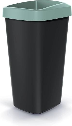 Kunststoff-Mülleimer 25 l mit hellgrünem Rahmen